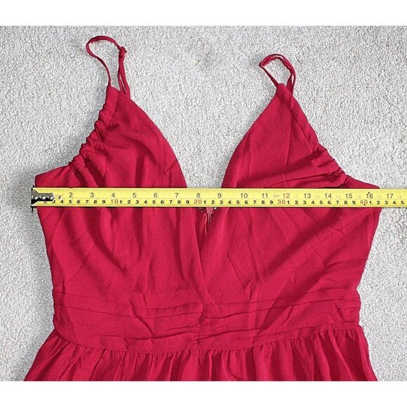 Naked Wardrobe - Strappy Maxi Dress with Full Skirt, color Burgundy, size 8 - Picture 9 of 10